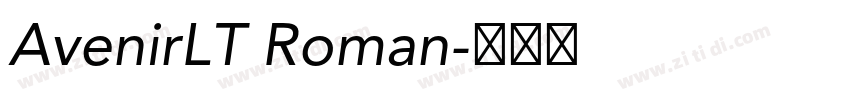AvenirLT Roman字体转换